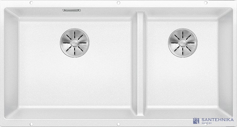 Кухонная мойка Blanco Subline 480/320-U (белый, c отводной арматурой InFino®)