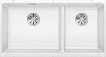 Кухонная мойка Blanco Subline 480/320-U (белый, c отводной арматурой InFino®) - фото