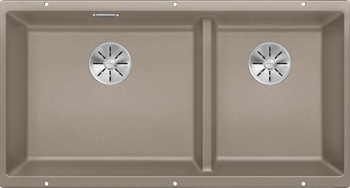 Кухонная мойка Blanco Subline 480/320-U (серый беж, c отводной арматурой InFino®) - фото