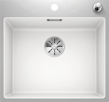 Кухонная мойка Blanco Subline 500-IF/A SteelFrame (белый, с клапаном-автоматом InFino®) - фото