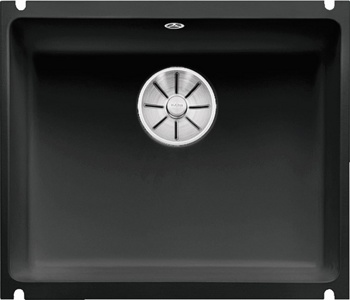 Кухонная мойка Blanco Subline 500-U керамика (черный, с отводной арматурой InFino®) - фото