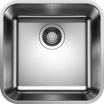 Кухонная мойка Blanco Supra 400-U (полированная, с корзинчатым вентилем) - фото