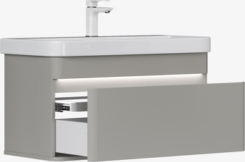 Тумба под умывальник Equil Elegante 80.1Y подвесная, Амарок/Белый - фото