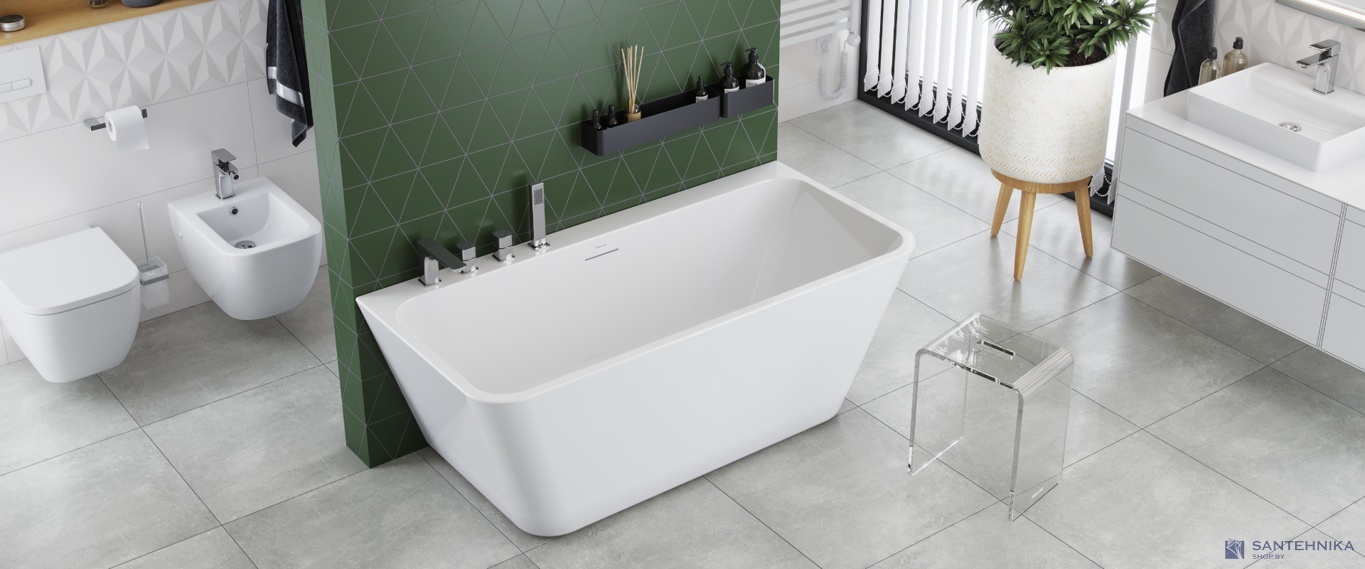 Акриловая ванна отдельностоящая пристенная Excellent Lila 2.0 160x73