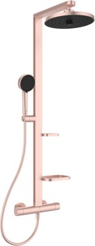 Душевая система Ideal Standard ALU+ BD583RO розовое золото, с термостатом - фото