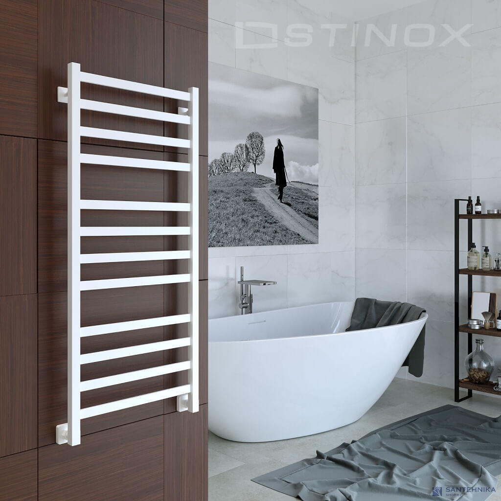 Полотенцесушитель Stinox Prestige Luxe водяной 50x120, белый матовый