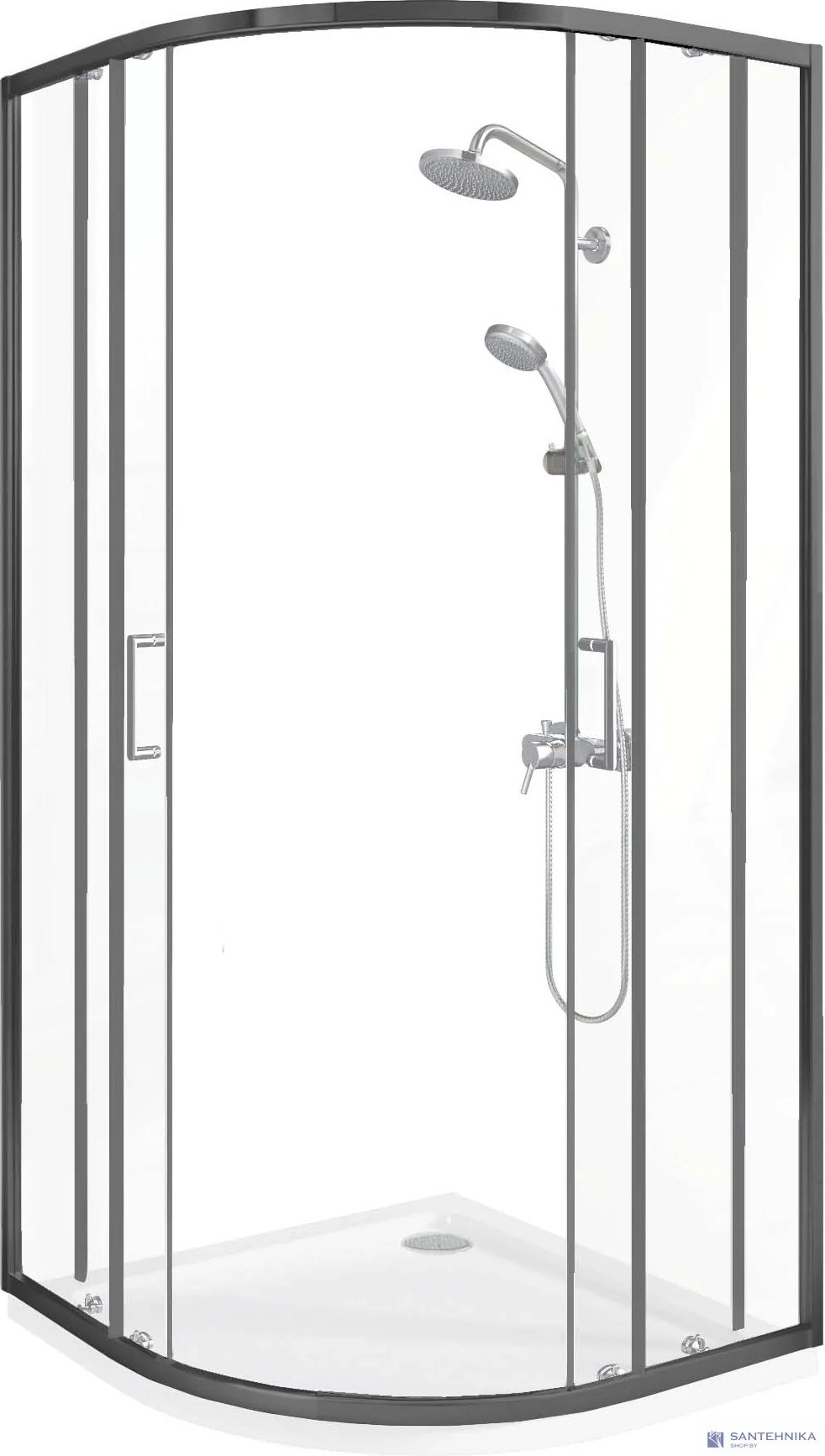 Душевой угол GooD DooR Lite R-90-C-GM