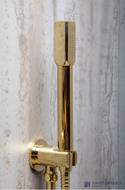 Душевая система для ванны с термостатом скрытого монтажа Boheme Fusion, золото