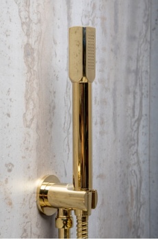 Душевая система для ванны с термостатом скрытого монтажа Boheme Fusion, золото - фото2