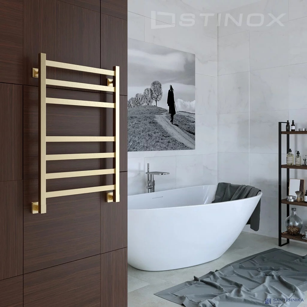 Полотенцесушитель Stinox Prestige водяной 50x80, золото матовое