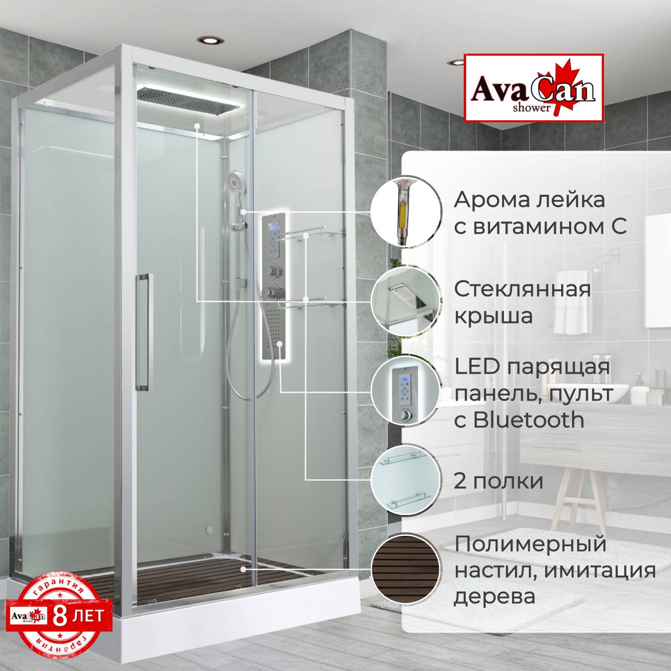 Душевая кабина Z2911LED - фото2