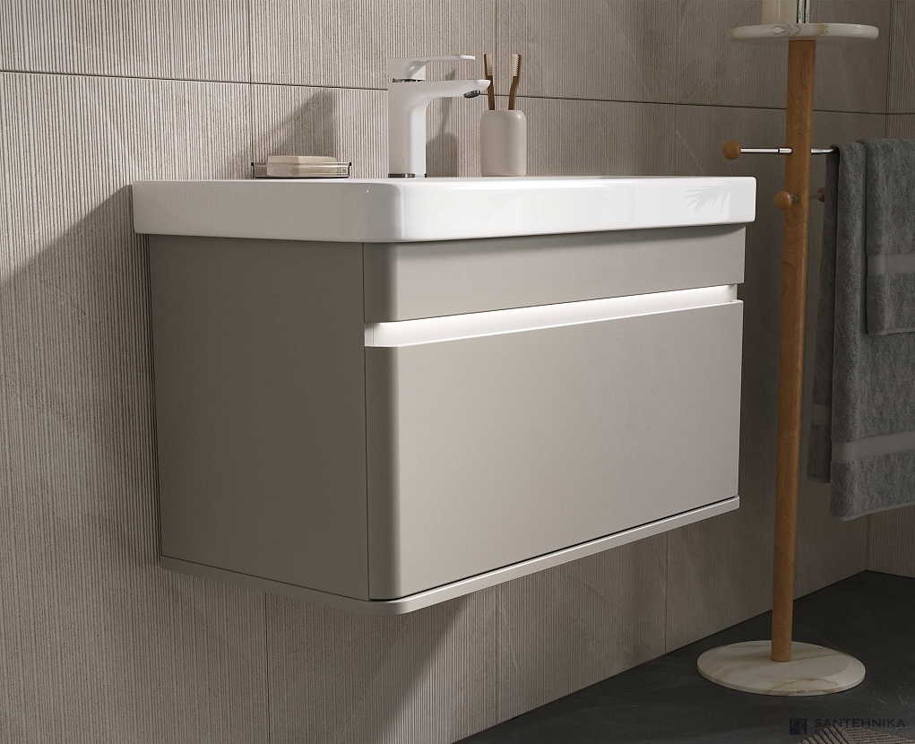 Тумба под умывальник Equil Elegante 80.1Y подвесная, Амарок/Белый