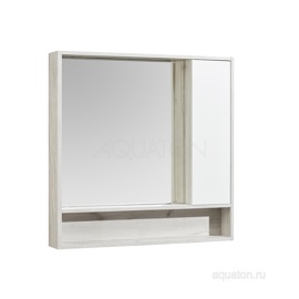 Зеркальный шкаф Aquaton Флай 100 белый, дуб крафт 1A237802FAX10 - фото