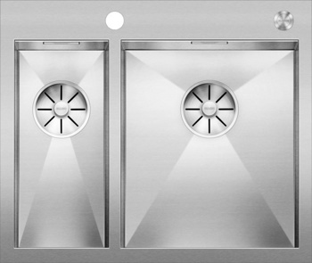 Кухонная мойка Blanco Zerox 340/180-IF/А (зеркальная полировка, с клапаном-автоматом) - фото