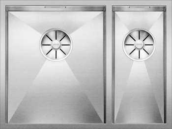 Кухонная мойка Blanco Zerox 340/180-U (левая, зеркальная полировка) - фото