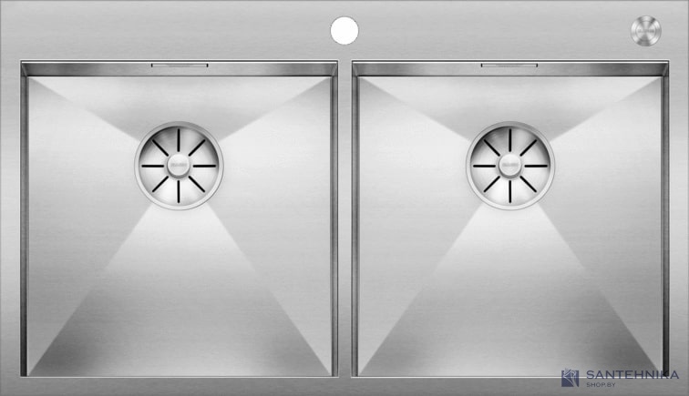 Кухонная мойка Blanco ZEROX 400/400-IF/A 400/400-IF/А (зеркальная полировка, с клапаном-автоматом)