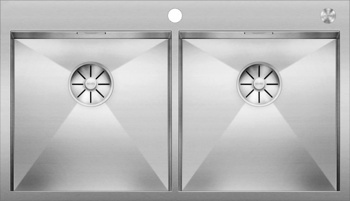 Кухонная мойка Blanco ZEROX 400/400-IF/A 400/400-IF/А (зеркальная полировка, с клапаном-автоматом) - фото