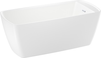 Отдельностоящая акриловая ванна Wellsee Ideal 170x78, слив хром - фото
